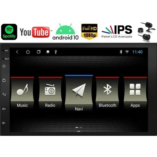 Central Multimidia Android Wi-fi Gps Bluetooth Espelhamento Foto 1