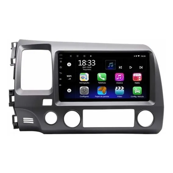 Central Multimidia Civic 2007 Ate 2011 Android 11 Wifi Gps Foto 1