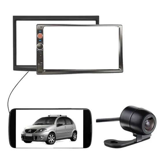 Central Multimidia Dvd Citroen C3 Blueto Espelhamento Logo P Foto 1