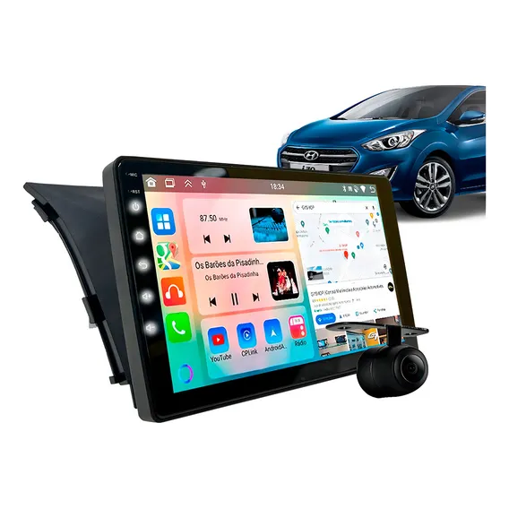Central Multimidia I30 2013 Á 2016 Carplay Espelhamento Yout Cor Hyundai I30 2016 Foto 1