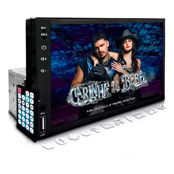 Central MultimÃdia Mp5 1 Din Tela 7 Polegadas Touch Screen Foto 1