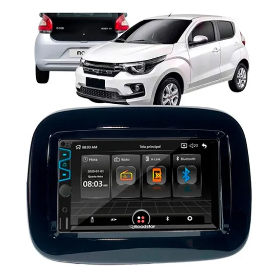 Central Multimídia Mp5 2 Din Roadstar Controle Espelhamento Foto 1