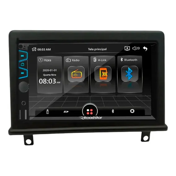 Central Multimídia Mp5 2 Din Roadstar Espelhamento Bluetooth Foto 1