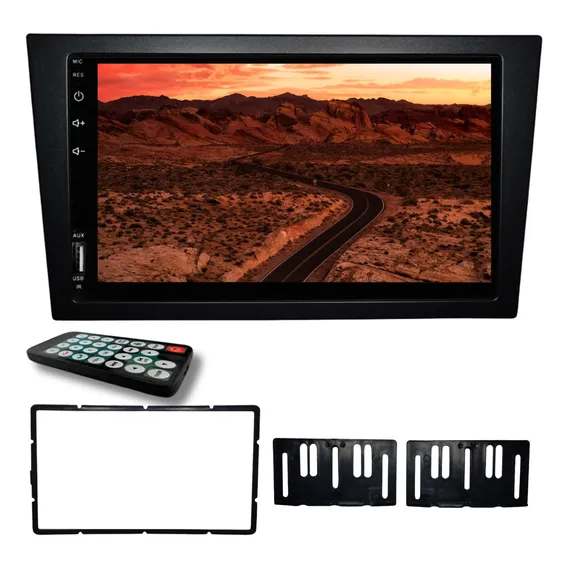 Central Multimidia Mp5 Meriva Painel Moldura 2 Din Preto Foto 1