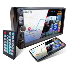 Central Multimídia Mp5 Universal 7 Pol Lcd 2 Din Bluetooth Cor Preto Foto  mini 1