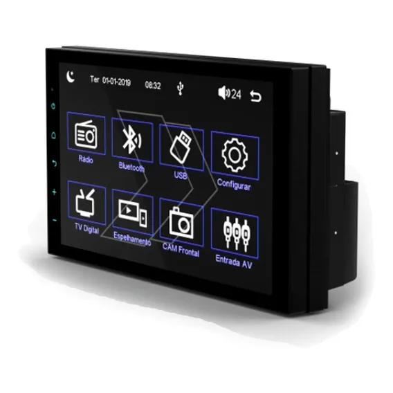 Central MultimÃdia Mp5 Universal Faaftech Tela 7 Bluetooth Foto 1