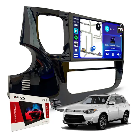 Central MultimÃdia Nova Aikon 2+64gb Outlander 2014 À 2019 Cor Mitsubishi Outlander 2015 Foto 1