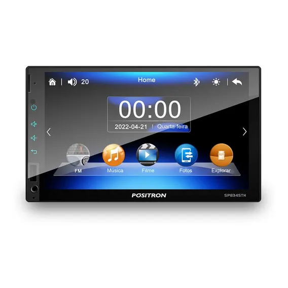 Central Multim铆dia P贸sitron Sp8345th Bluetooth Espelhamento Foto 1