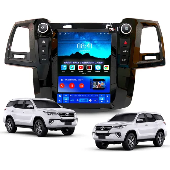 Central Multimídia Tesla Octacore 6+128gb Sw4 2007 À 2015 Cor Toyota Hilux/sw4 2015 Foto 1