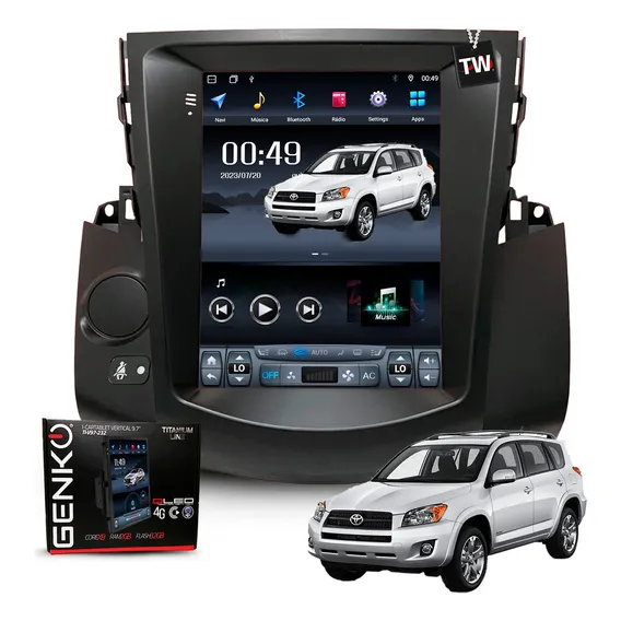 Central MultimÃdia Tesla Rav4 2006 À 2013 Gps Carplay Rádio Cor Toyota Rav4 2010 Foto 1