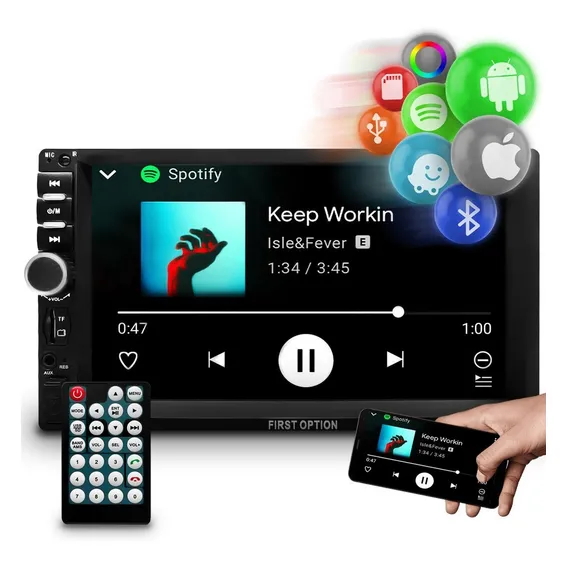 Central MultimÃdia Universal Mp5 2din Esp. Android Ios Bt Foto 1