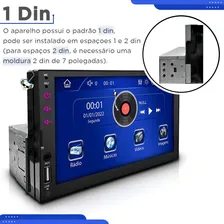 Central Multimídia Universal Mp5 Bt 1 E 2 Din 7 Espelha Dvd Foto mini 4