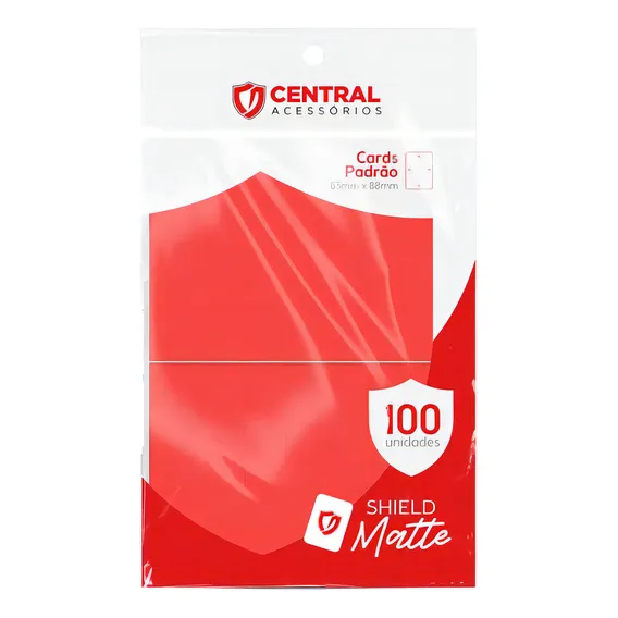 Central Shield Matte Vermelho 100 Sleeves Pokemon Magic Foto 1