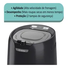 Centrífuga de roupas Wanke Sofia elétrica 15kg preta 220V Foto mini  3