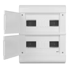 Centrinho De Distribuição Sobrepor Steck Para 24 Disjuntores Branco SCV24PO Porta Opaca Quadro de Luz Foto mini 2