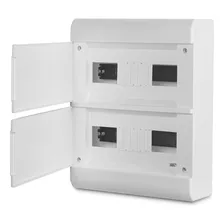 Centrinho De Distribuição Sobrepor Steck Para 24 Disjuntores Branco SCV24PO Porta Opaca Quadro de Luz Foto mini 1
