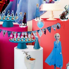 Centro De Mesa Aniversário Frozen 2 Com Suporte Bexiga Foto mini  2