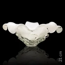 Centro De Mesa Cristal Murano Branco São Marcos 45x45x21cm Foto mini 2