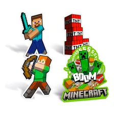 Centro De Mesa Cromus Minecraft - Kit Por 4 Unidades Foto mini 1
