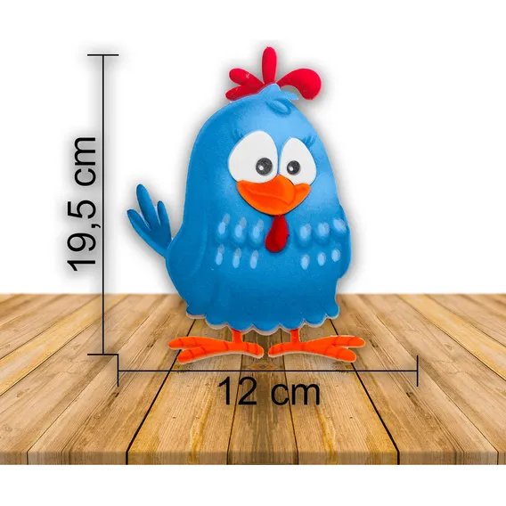 Centro De Mesa Decoração Galinha Pintadinha Festa Eva19,5cm Foto 1
