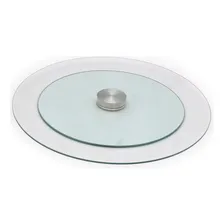 Centro De Mesa Prato Giratório 50cm Vidro Hauskraft Foto mini  2