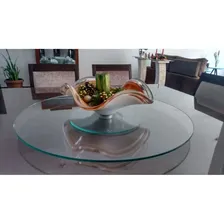 Centro De Mesa Prato Giratório 50cm Vidro Hauskraft Foto mini  3