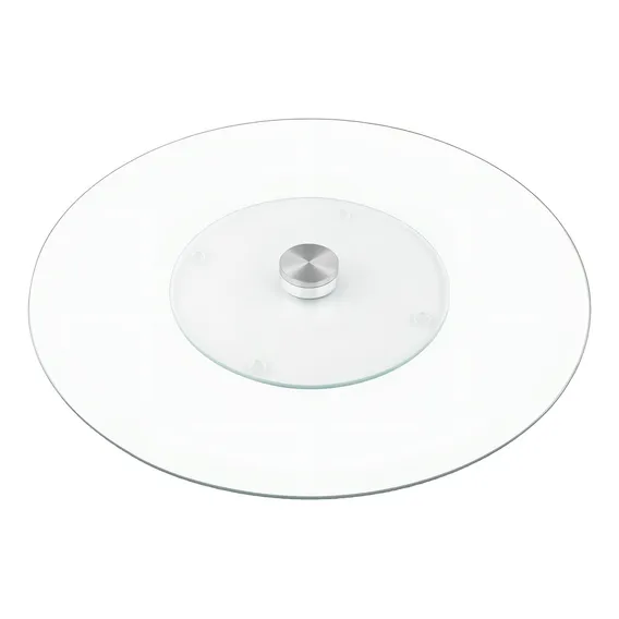 Centro De Mesa Prato Giratório 50cm Vidro Hauskraft Foto 1
