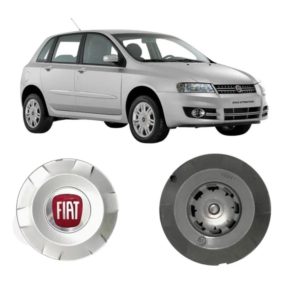 Centro De Roda Fiat Stilo 2003 A 2011 Aro 15 Roda Foto 1