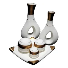 Centro Mesa Prato Decorativo 3 Bolas Enfeite Sala Ceramica Foto mini 1