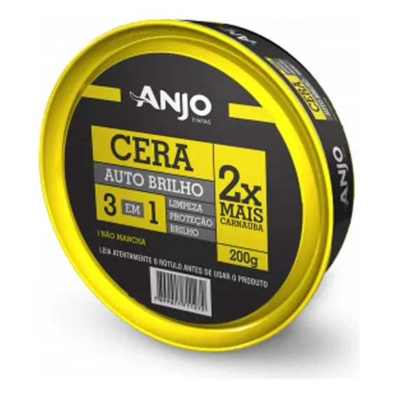 Cera Auto Brilho 3 Em 1 Polimento 200g - Anjo Foto 1