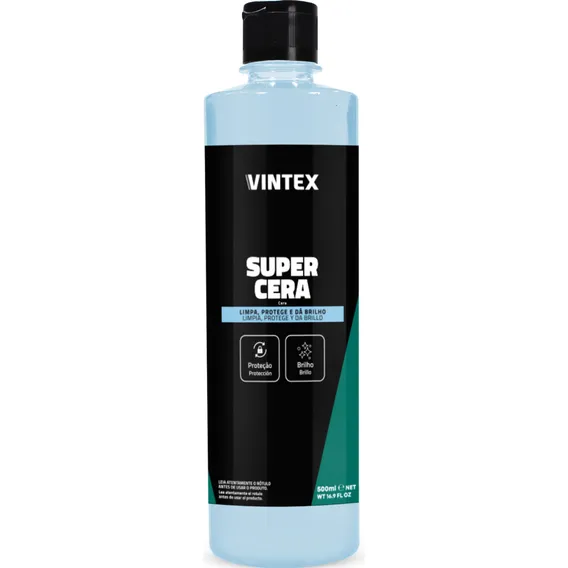 Cera Automotiva Super Cera 500ml Vintex Brilho Proteção Foto 1