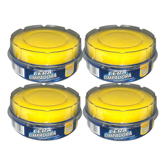 Cera Autoshine 200g Limpadora Com Blister Carnaúba Kit C/ 4 Foto 1