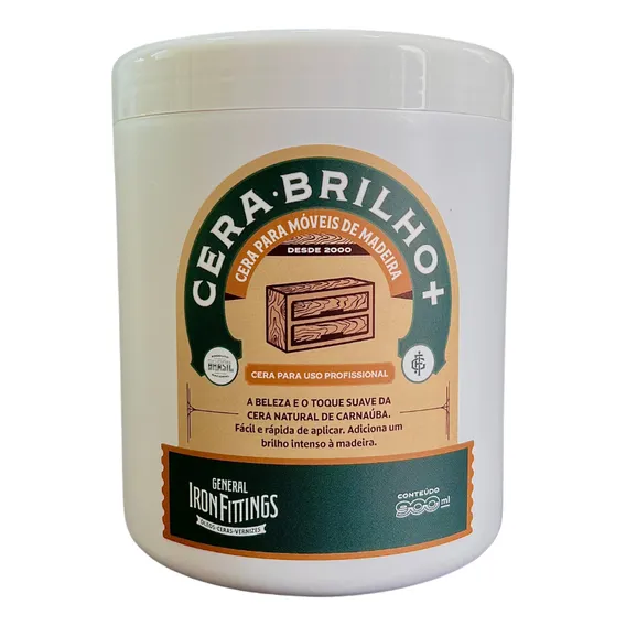 Cera Brilho + Incolor Pasta Carnauba Movel Madeira 900ml Foto 1