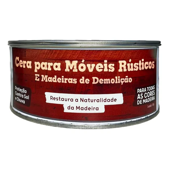 Cera Carnaúba Moveis Rústicos E Madeiras De Demolição 400gr Foto 1