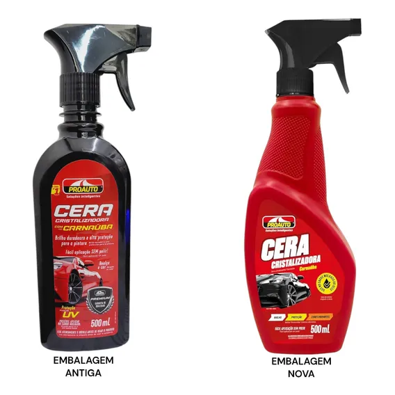 Cera Cristalizadora Proauto 500ml Proteção De Carnaúba Foto 1