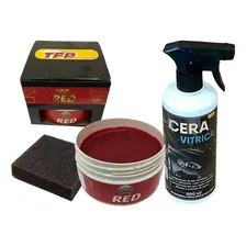 Cera Cristalizadora Vermelha + Cera Vitrica C/ Carnauba Sio2 Foto mini 1