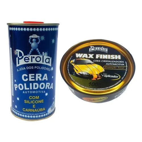 Cera Cristalizadora Wax Finish 100g + Cera Polidora Carnauba Foto 1