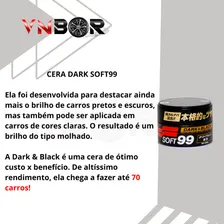 Cera De Carnaúba Premium Soft99 Dark & Black Paste Wax 300g Foto mini 2
