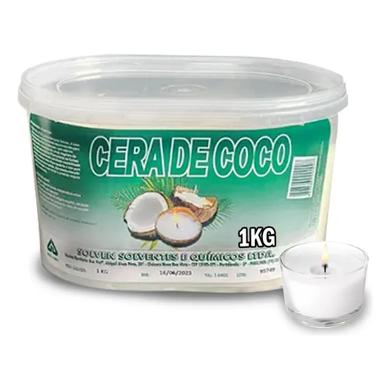Cera De Coco Velas Artesanais 100% Vegetal Vegana 1 Kg Foto 1