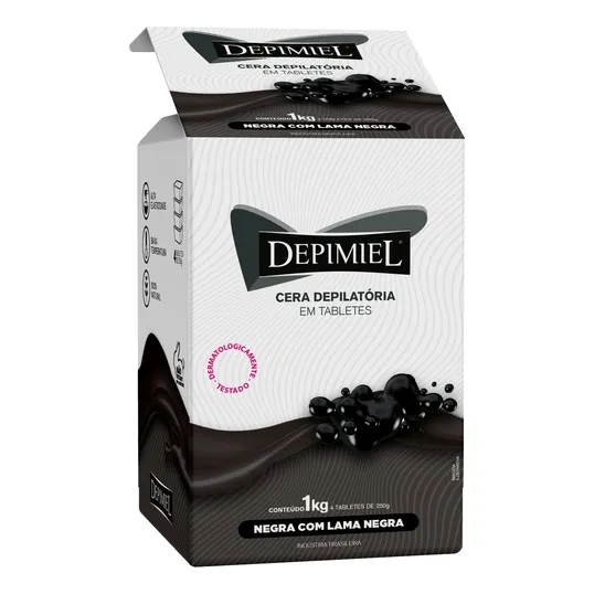 Cera Depilat贸ria Depimiel Negra 1kg Foto 1