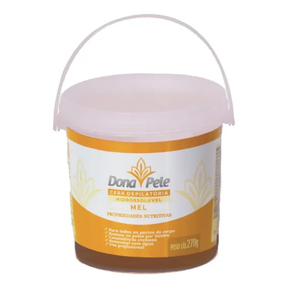 Cera Depilatória Hidrossolúvel Mel Dona Pele - 270g Foto 1