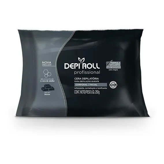 Cera Depilat贸ria Quente Corp E Facial Negra 250g Depi Roll Foto 1