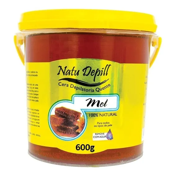 Cera Depilat贸ria Quente Natu Depill Mel 600g Foto 1