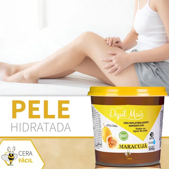Cera Hidrossolúvel Maracujá 300g Depil Mais Foto 1