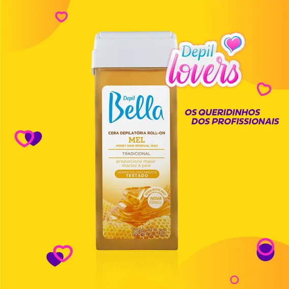 Cera Quente Rollon Mel Depilação 100g Depil Bella Foto 1