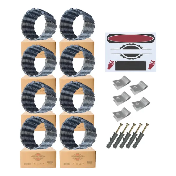 Cerca Concertina Dupla Clipada 45 Cm 40 Metros + Kit Foto 1