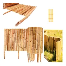 Cerca Ecológica Sustentável Bambu Natural 50cmx3,6m + Tutor Foto mini 1