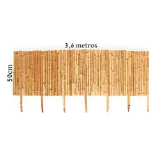 Cerca Ecológica Sustentável Bambu Natural 50cmx3,6m + Tutor Foto mini 4