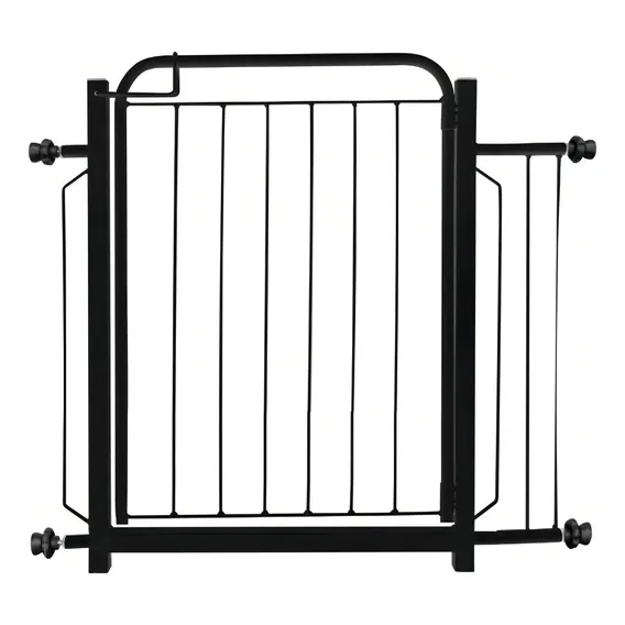 Cerca Grade P/ Porta Portão Preto Pet Cães Criança78-92cm Foto 1