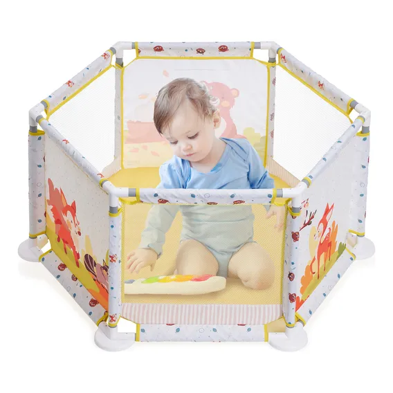 Cercadinho Infantil Chiqueiro Portátil Playpen MaxiBaby - Bege Foto 1